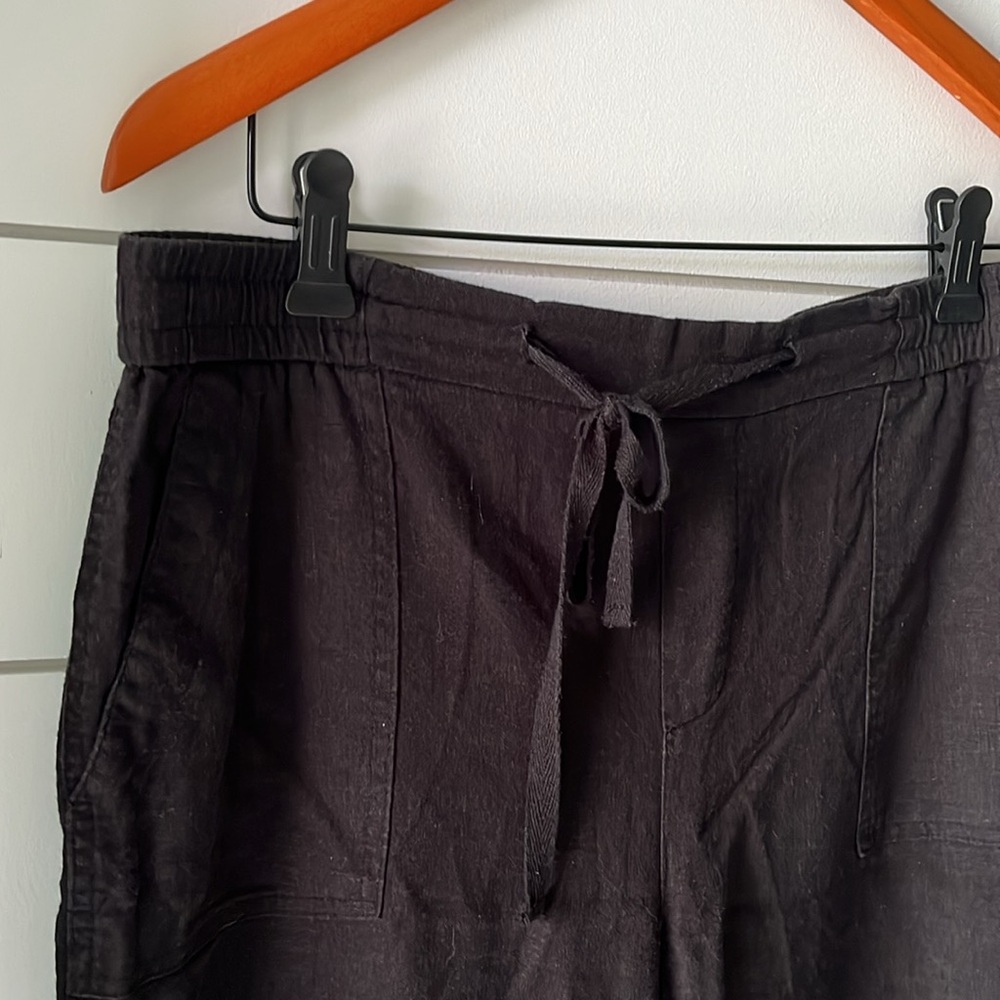 LAND & SEA Black linen pants Size:M